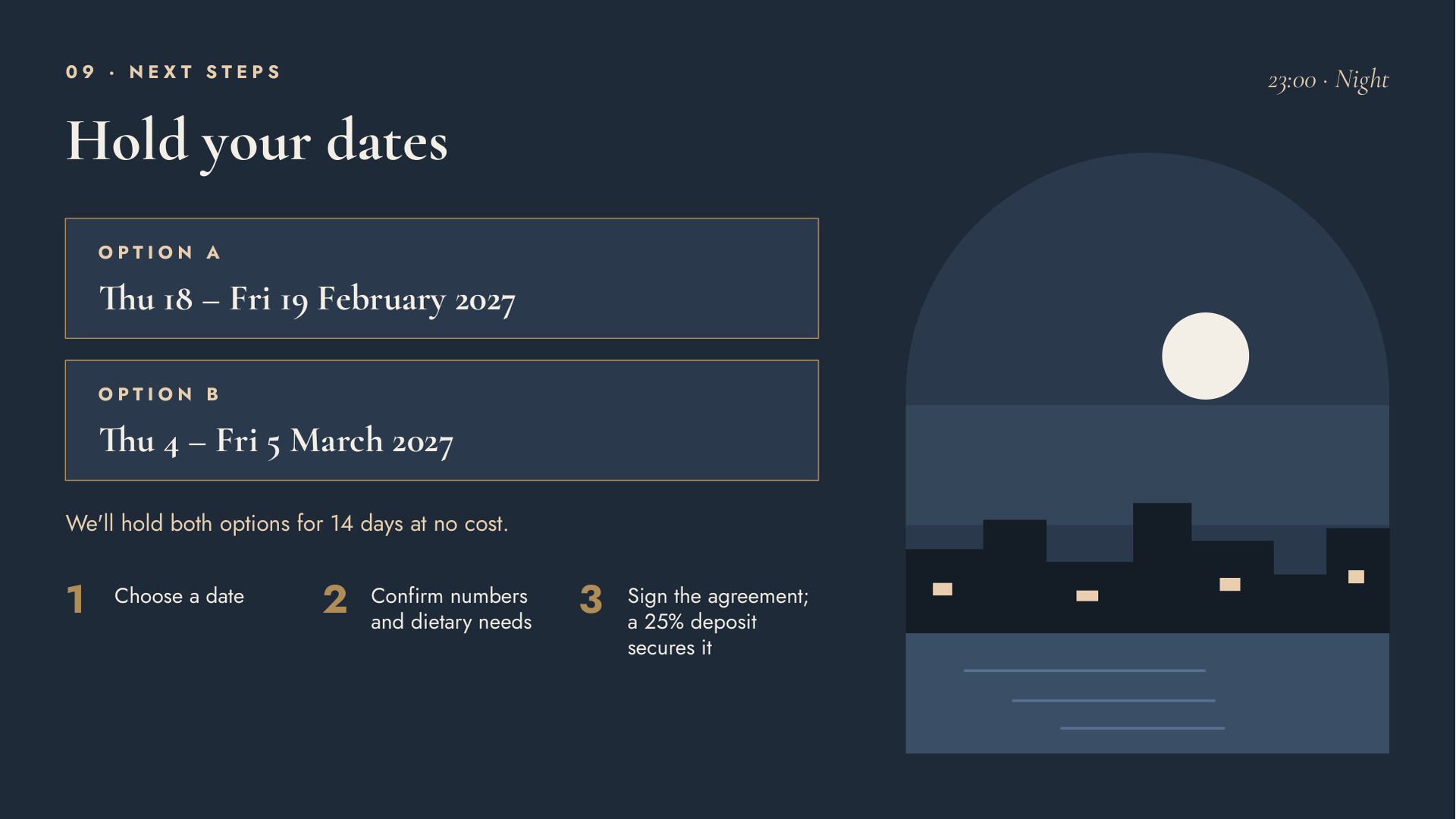 Halcyon Quay — The closing invitation